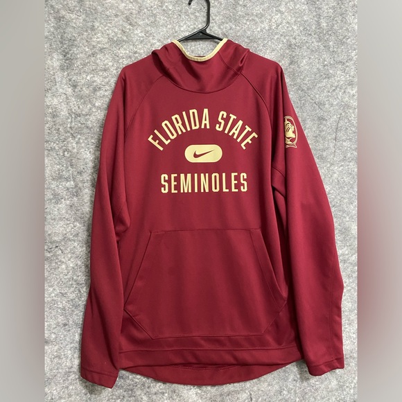 Nike Other - Florida State Seminoles Hoodie Jacket Nike Red Gold Basketball Large FSU Garnet